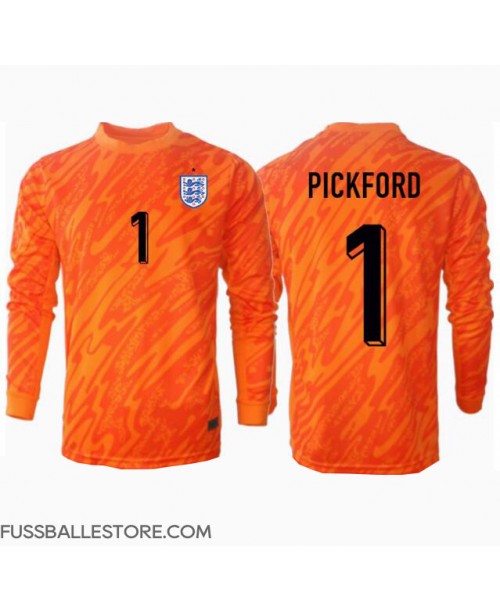 Günstige England Jordan Pickford #1 Torwart Heimtrikot EM 2024 Langarm